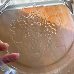 イワキ硝子　耐熱パイレックス　未使用葡萄柄　の画像