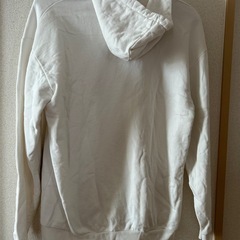 Zara ホワイト フード付きパーカー 40の画像