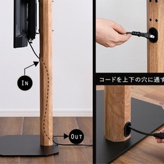 テレビスタンド、壁掛け、壁寄せ
　　　の画像