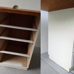 （10/5 23:59まで掲載）あげます。ジャンクテイストのシンプルな机（袖机）の画像