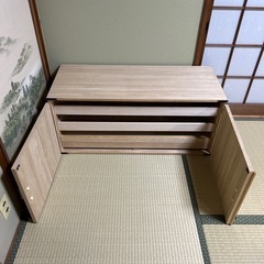 木製シンプル和風タンス 2扉 3引き出しの画像