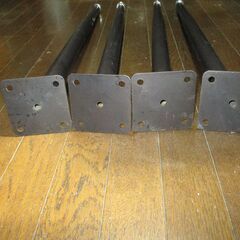 ＤＩＹ用材料　テーブルの脚　4本　スチール製　の画像