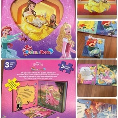 【おもちゃまとめ売り】ディズニープリンセス　パズル　絵本　シール　パジャマ
の画像