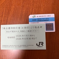 JR東日本、JR西日本鉄道優待割引券の画像