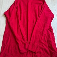 ヴィンテージシャツ　BAREFOOT レッド 長袖シャツ XSの画像