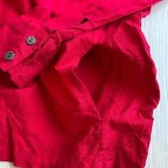ヴィンテージシャツ　BAREFOOT レッド 長袖シャツ XSの画像