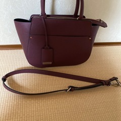 【レディースカバン】ショルダーバッグワインレッドの画像