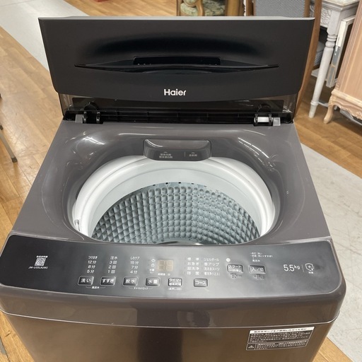 R072 ☀️ ジモティー限定特別価格！ 2024年製の高年式！ Haier 洗濯機（洗濯5.5㎏) JW-U55LK ⭐ 動作確認済