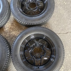 JB23W スズキ ジムニーに使用❗️ ブリヂストン BRIDGESTONE ブリザック BLIZZAK DM-V3 175/80R16　スタッドレスタイヤ 鉄板ホイール付き 4本セットの画像