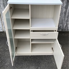 【14791】木製食器棚　レンジ台の画像