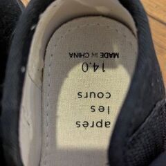 キッズシューズ　黒　14cmの画像