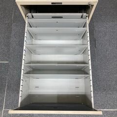 PLUS ファイリングキャビネット 引き出しタイプ 書類収納 整理 2段 鍵付き 事務用品の画像