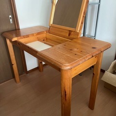 木製デスク　ドレッサー パイン　無垢材の画像