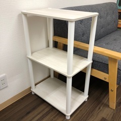 売約済【１点限り/組立済完成品】オープンラック3段　システムラック　隙間ラック　収納ラック　OP3BWの画像