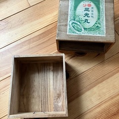 薬箱　レトロ　木製の画像