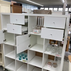 SALE‼️12月末まで‼️12800円→10800円　IKEAカラックス　シェルフユニット・インサート4個付き　※天板キズありの画像