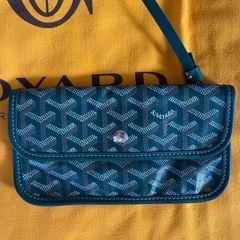GoyardサンルイGMPVC レザートートバッグ　グリーンの画像