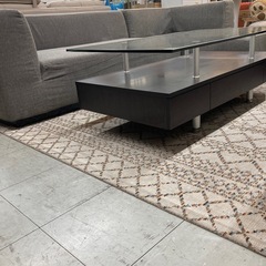 カウチソファ&ガラステーブルセットの画像