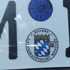 超希少　ポルシェやワーゲンに　ドイツのナンバープレート　Muenchen ドイツの画像