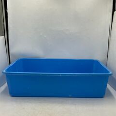 【現状品】青いかご かご 大きいかご ブルー 箱 入れ物 ボックス 1点の画像