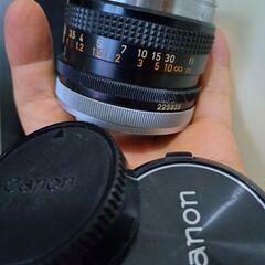 優良品　初期銀枠　canon FD 50mm F1.8　分解清掃済みの画像