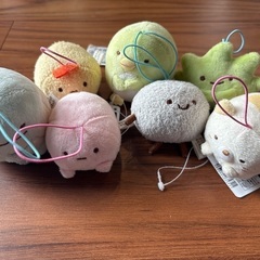 すみっこぐらし　ゴム紐付き　マスコット　ぬいぐるみの画像