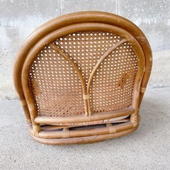 籐　座椅子　和風の画像