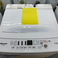 【ドリーム川西店御来店限定】☆ジモティー見たよ♪割引☆ハイセンス　5.5kg洗濯機　HW-E5503  2020年製／クリーニング済み【2125560000026049】の画像