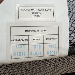 【代替品届いた為値下げ】ニトリ ダブルベッドとマットレスのセット 収納・照明付きの画像