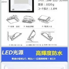 新品　150w投光器　たくさん在庫
の画像