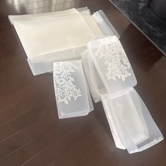 プラスチックシューズケース6個の画像