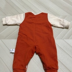 80〜90 冬の裏起毛ロンパース2枚セットの画像