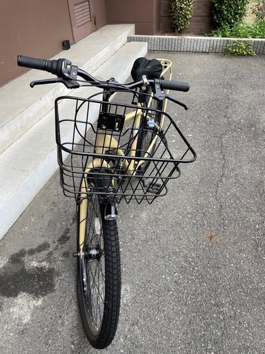 27.5インチ自転車/シティーサイクル 外装6段/LEDオート/マットベージュ