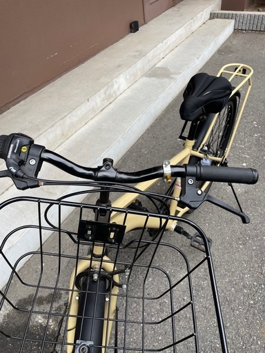 27.5インチ自転車/シティーサイクル 外装6段/LEDオート/マットベージュ