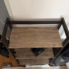 木目調　三段棚の画像