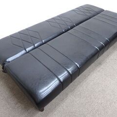 新札幌 / 長谷川産業 スイートデコレーション トレイシー2 ソファーベッド 合皮素材 TRACY2 ブラック 3人掛け ソファベッド / No.3617の画像