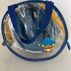 子供用　自転車ヘルメット　青の画像