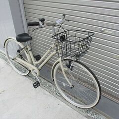 E548　★限定特価★ 中古自転車 【26インチ　軽快車　ベージュ　LEDダイナモライト 】 の画像
