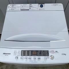 洗濯機【極美品】高年式5.5kg 
HW-K55E 2024年製　小倉北区　早い者勝ち】の画像