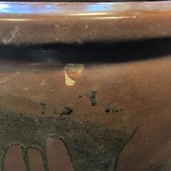☆大型 壺 陶器 茶色 傘立てにも使えます インテリア小物 中古（NF251003)Zi-2252の画像
