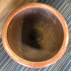 ☆大型 壺 陶器 茶色 傘立てにも使えます インテリア小物 中古（NF251003)Zi-2252の画像