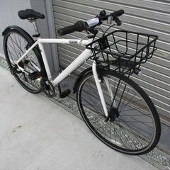 E552★18800円★整備済み スポーツ中古自転車 アルミフレーム　ホワイト　46ｃｍ【クロスバイク】の画像