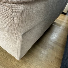 【ドリーム川西店御来店限定】☆ジモティー見たよ♪割引☆コーナーソファー　ベージュ　現状品／クリーニング済み【2125560000029562】の画像