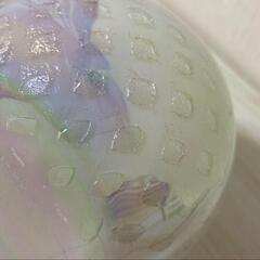 クラタボヘミアンクリスタル 花瓶 フラワーベース　乳白色ガラス 花器 オーロラの画像