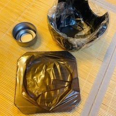 新品　卓上丸方コンロ12cm 木台付きの画像