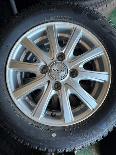 【成約済】アルミホイール・スタッドレスタイヤセット/ BRIDGESTONE VRX2 / ブリヂストン