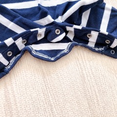 【美品】ポロラルフローレン　ロンパース 70サイズ ネイビー×白の画像