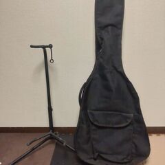 アコースティックギター  青 サンバースト ナット破損あり 修理・部品交換前提 ケース＆スタンド＆交換用弦6本付きセット 初心者の練習用・改造用・インテリアにもおすすめの画像