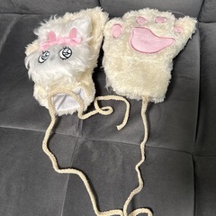 これからの時期に❤️指先なしてぶくろ手袋の画像