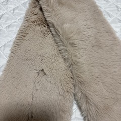 ファー　ベージュ　ストール　ティペット　マフラーの画像